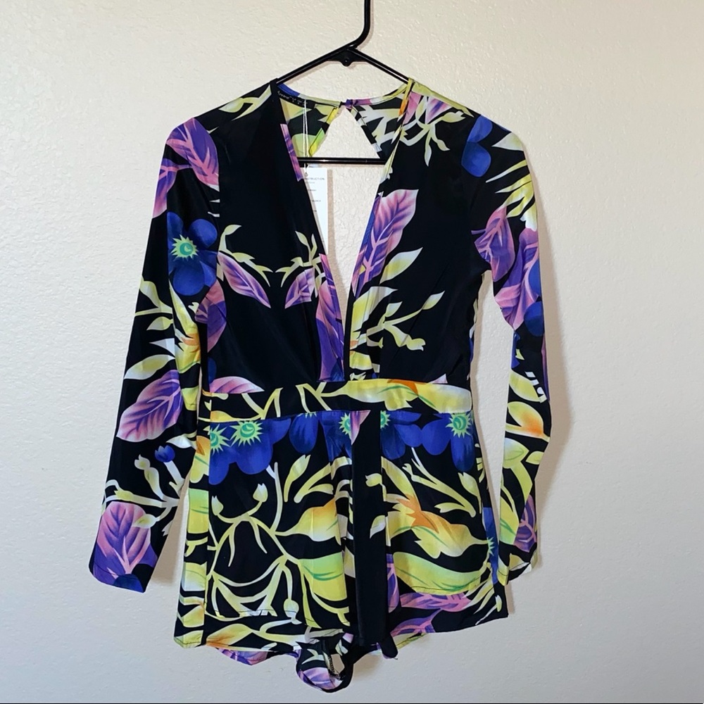 Tropical Print Romper